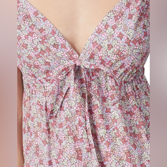 La Vie Rebecca Taylor Cotton Floral Strappy Tiered Dress - Picture 4 of 6